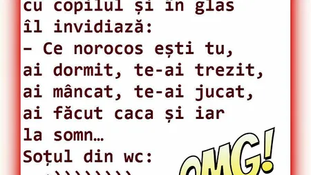 BANCUL ZILEI: Soţia se joacă în dormitor...
