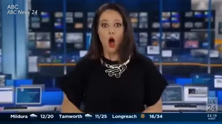 Cum a reacţionat o prezentatoare TV neatentă când a realizat că este în direct VIDEO
