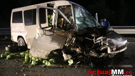 Accident grav, un microbuz s-a tamponat cu un tir. Sunt şase victime