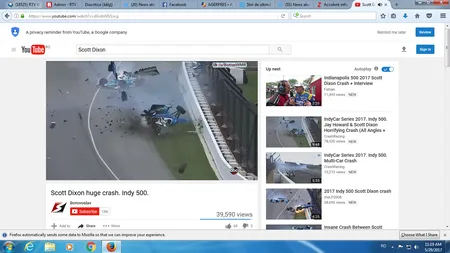 Accident groaznic în Indy 500. Un monopost a luat foc şi s-a dezintegrat pe pistă VIDEO