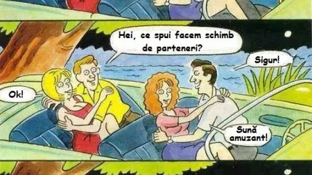 BANCUL ZILEI. Două cupluri se gândesc să facă schimb de parteneri. RÂZI CU LACRIMI când vei vedea cum se termină totul