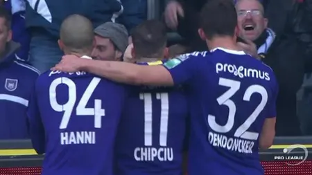 Alex Chipciu a marcat pentru Anderlecht, în campionatul Belgiei