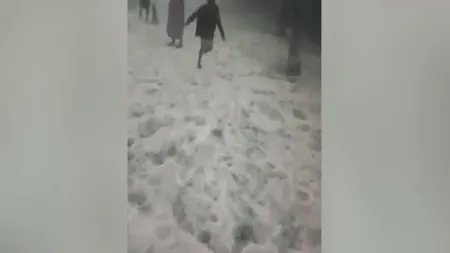 IMAGINI RARE. Furtună cu grindină în Africa VIDEO