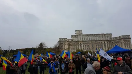 Proteste faţă de legea salarizării: Grefierii, angajaţii din administraţia publică şi din agenţiile de mediu au ieşit în stradă