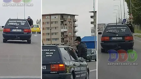 Teribilism în trafic! Un tânăr a mers atârnat pe geamul unui autoturism pe un mare bulevard din Constanţa