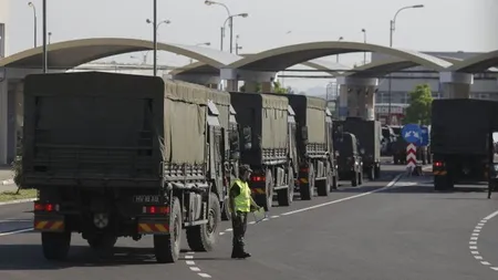 Convoi NATO, BLOCAT pe Valea Oltului după o defecţiune la un camion