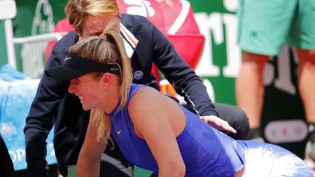 Elina Svitolina, accidentată înaintea meciului cu Simona Halep. 