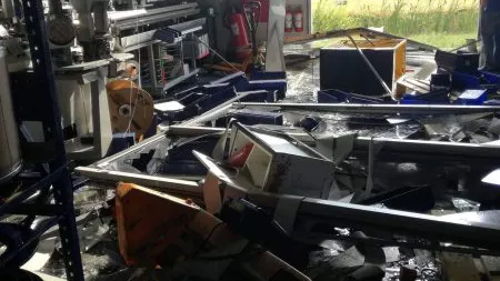 Incident grav din cauza furtunii. Zece muncitori au fost răniţi la Arad
