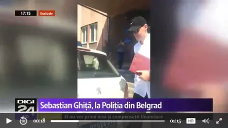 Imagini cu Sebastian Ghiţă la controlul judiciar în Belgrad