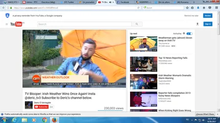 Prezentator meteo, luat de vânt. Imagini senzaţionale de la o transmisiune în direct VIDEO