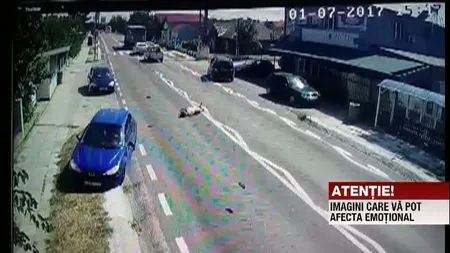 ACCIDENT în Constanţa. O femeie a supravieţuit miraculos după ce a fost izbită în plin de o maşină VIDEO