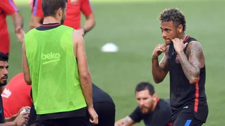 Neymar, tot mai stresat la Barcelona. A sărit la bătaie cu un coleg şi a părăsit nervos antrenamentul VIDEO