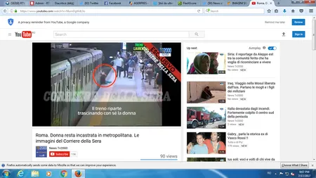Imagini şocante la metrou. O femeie e prinsă între uşile vagonului şi este târâtă de tren VIDEO