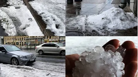 Peisaj hibernal în plină vară. A plouat cu gheaţă VIDEO