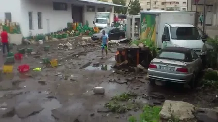 Rezervorul de apă al fabricii de conserve din Tecuci a cedat şi a avariat 20 de autovehicule, o hală şi anexe