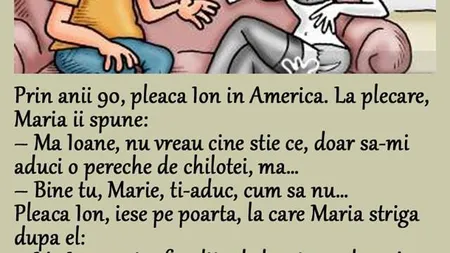 Ion pleaca in America...Ce a cerut la magazinul de lenjerie intima :)