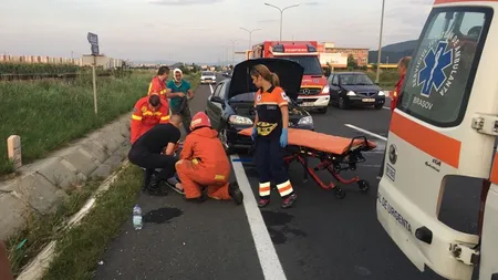 Accident grav pe DN1. Patru persoane au fost rănite, dintre care două femei însărcinate