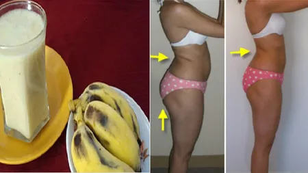Slăbeşte cu banane! Încearcă aceste trei băuturi delicioase care te scapă de burtică
