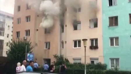 INCENDIU într-un apartament din Sibiu VIDEO