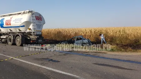 Accident grav în Buzău. Un bărbat a murit carbonizat