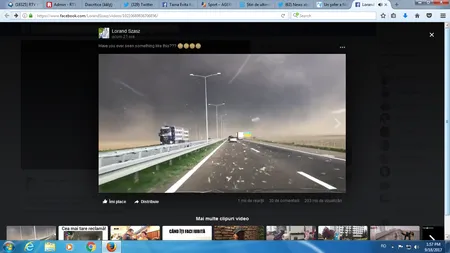 Iadul pe autostradă. Imagini teribile filmate în Serbia, cu furtuna care a ucis 8 oameni în România VIDEO