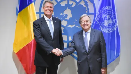 Klaus Iohannis a discutat cu secretarul general ONU despre candidatura României la Consiliul de Securitate