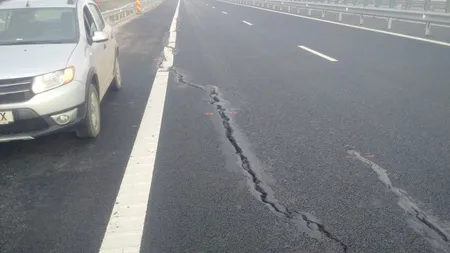 Probleme noi pe Autostrada 1. Asfaltul s-a crăpat şi s-au creat denivelări între Sibiu şi Orăştie