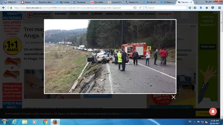 Trei israelieni răniţi într-un accident, în România. Accidentul a avut loc pe DN1, la Azuga