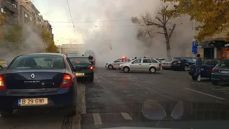 Conductă de apă spartă în apropierea Gării de Nord. Traficul este îngreunat