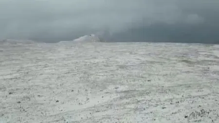 A nins la munte. Transalpina, acoperită de zăpadă