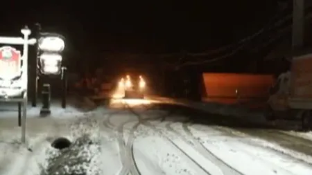 Ninsoare abundentă în Gorj, iarna s-a instalat deja la Rânca VIDEO