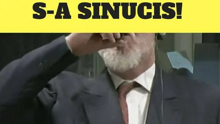 S-a sinucis în faţa camerelor de filmat. Gestul său a fost văzut de întreaga lume