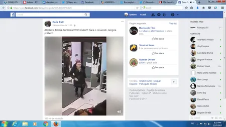 Apel pentru identificarea unei hoaţe. Aceasta a fost filmată într-un magazin, furând dintr-o geantă VIDEO