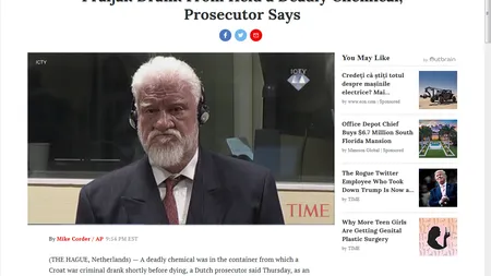 TPI pentru fosta Iugoslavie face o anchetă internă privind moartea croatului Slobodan Praljak