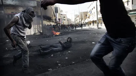 Un grup de protestatari palestinieni a dat foc la pancarte cu portretul vicepreşedintelui SUA