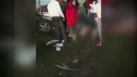 Accident rutier în Constanţa: Şofer în stare gravă după ce s-a răsturnat cu maşina