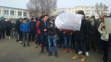 Protest la Colegiul de Marină 