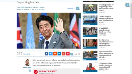 Euronews despre vizita premierului japonez: E cineva acolo? Shinzo Abe şi-a ales cel mai prost moment să viziteze România