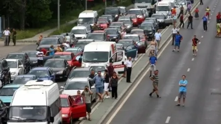 Trafic îngreunat pe DN1, între Predeal şi Buşteni, pe sensul către Bucureşti