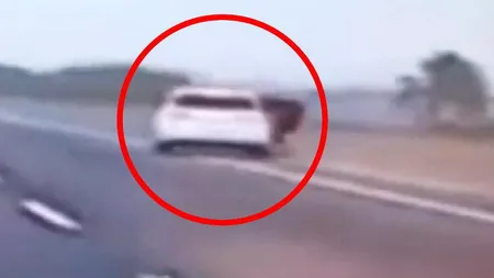 SCENE ŞOCANTE. S-a certat cu iubitul şi s-a aruncat din maşină la peste 90 de km pe oră VIDEO