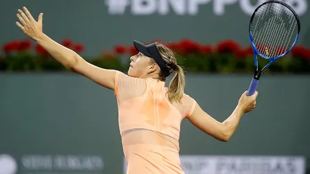 INDIAN WELLS 2018. Surpriză uriaşă, Maria Şarapova a fost scoasă din turneu încă din primul tur