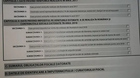 Declaraţia unică de venit 212 va fi titlu executoriu. ANAF îi va putea executa silit mai repede pe contribuabili