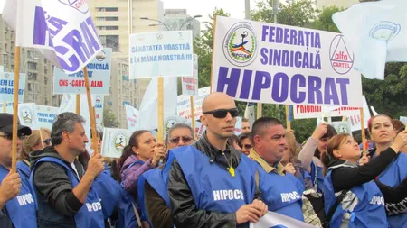 Federaţia Sindicală Hipocrat: Nimeni nu a fost preocupat să rezolve problemele fundamentale ale salarizării