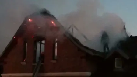 Incendiu la Facultatea de Mecanică din Craiova VIDEO