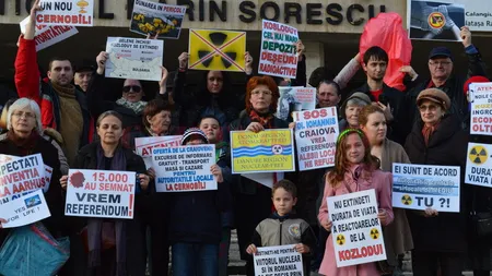 Sute de persoane au participat la un miting împotriva obiectivelor nucleare de la Kozlodui