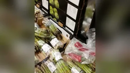 Şoarece printre legumele din supermarket VIDEO