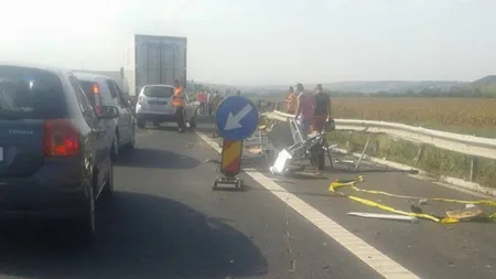 Accident cu patru maşini pe Autostrada Bucureşti - Piteşti. Trafic blocat pe sensul de mers spre Capitală