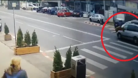 Femeie spulberată pe o trecere de pietoni din Pipera