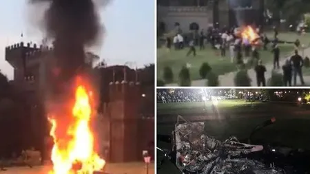 Elicopterul care aducea mireasa s-a prăbuşit în faţa invitaţilor. Imagini incredibile filmate la nuntă VIDEO