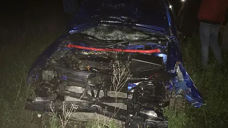 Accident GRAV în Adjud: O maşină a intrat în plin în doi cai
